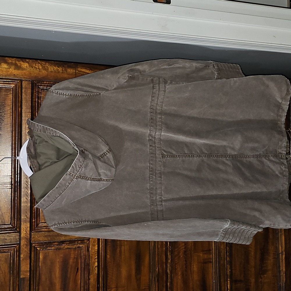 Womens Long Length Spring/fall Jacket. Sz Medium! Brown/Green! - Picture 9 of 10